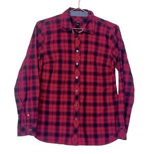 Talbots Plaid Button Down Shirt size small petite